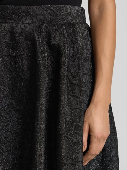 miss goodlife Spódnica midi z efektowną przędzą BLACK 3