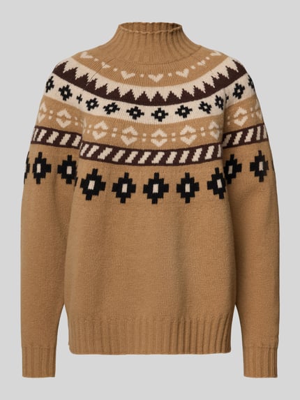 Weekend Max Mara Regular Fit Strickpullover aus reiner Schurwolle Modell 'HARDY' Camel 2