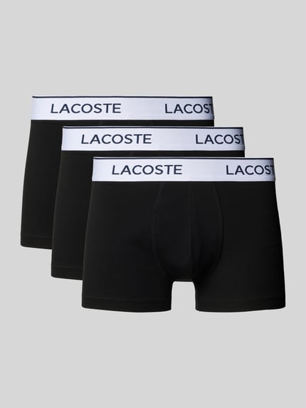 Lacoste Obcisłe bokserki z mieszanka bawełny w zestaw 3 szt. Czarny 1