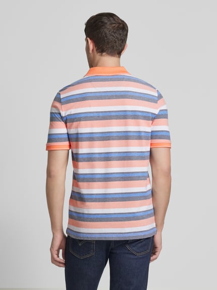 Fynch-Hatton Regular fit poloshirt met logostitching Oranje - 5