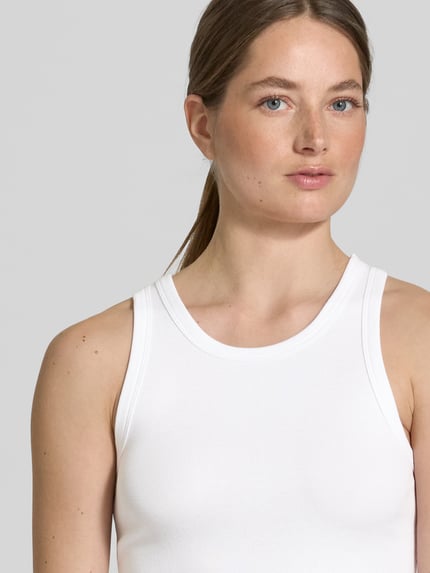 Samsøe Samsøe Tanktop mit Rundhalsausschnitt Modell 'ALEXO' Weiss 3