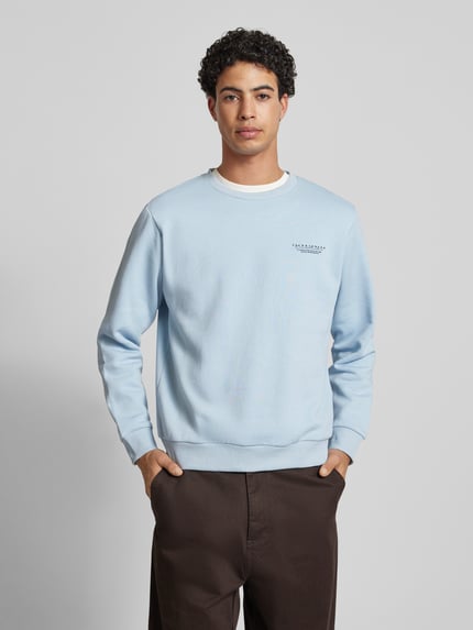 JACK & JONES Sweatshirt mit Label-Print Hellblau 4