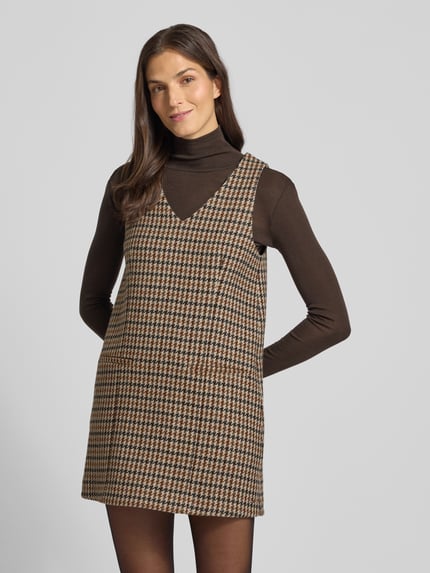 Tommy Hilfiger Sukienka casualowa o dopasowanym kroju z czystej wełny Camel 4