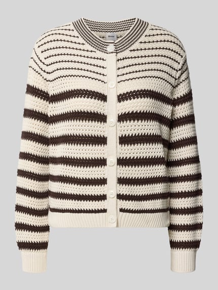 Brax Regular Fit Strickjacke aus reiner Baumwolle Modell 'ANN' Ecru 2