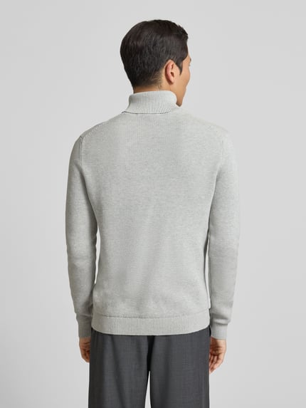 Selected Regular Fit Rollkragenpullover aus reiner Baumwolle Modell 'DANE' Hellgrau 5