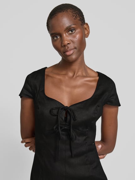 GUESS Minikleid mit Schnürung Modell 'ISABEAU' BLACK 3