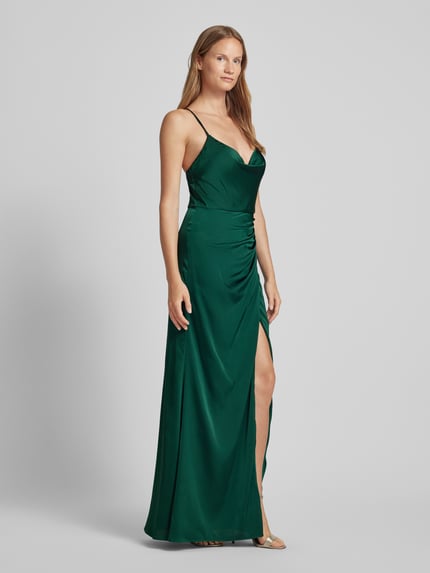 Laona Abendkleid mit Wasserfall-Ausschnitt Gruen 1