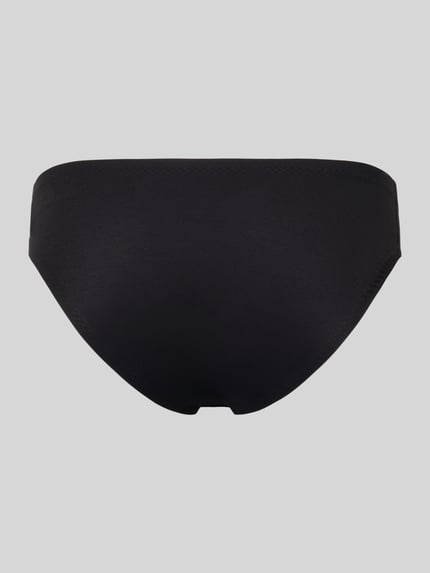 Productfoto, Slip met elastische tailleband van Schiesser, zwart, zachte stof met stretch, aansluitende pasvorm, dames slip.