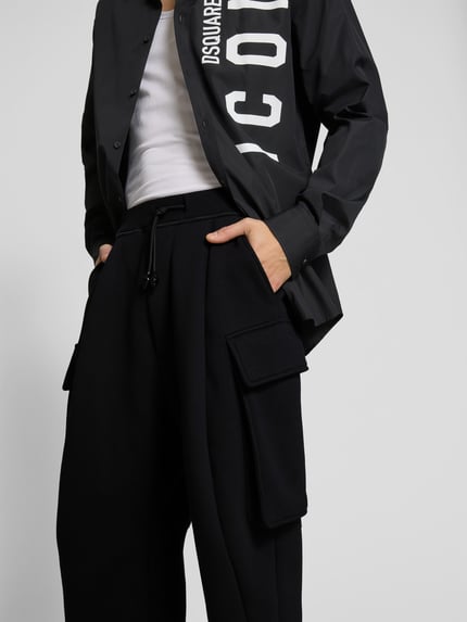 Dsquared2 Balloon Fit Sweathose mit Cargotaschen Black 3