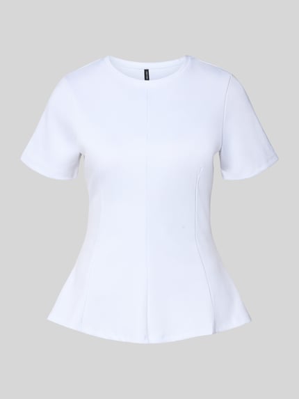 VERO MODA Shaped Fit T-Shirt mit Viskose-Anteil Modell 'ABBY' Weiss 2