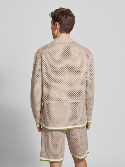 Scotch & Soda Cardigan mit Lochmuster Hellgrau 5