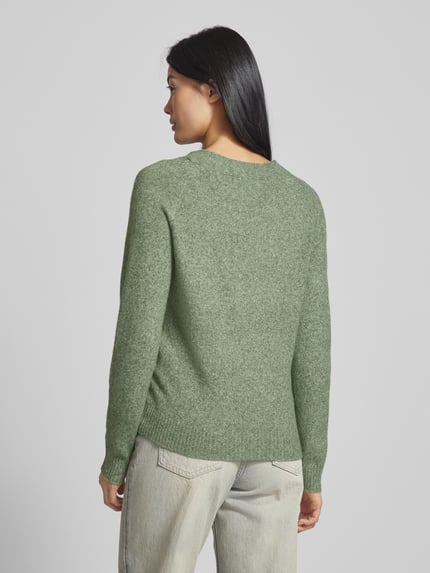 VERO MODA Regular Fit Strickpullover mit Crew Neck Modell 'DOFFY' Schilf 5