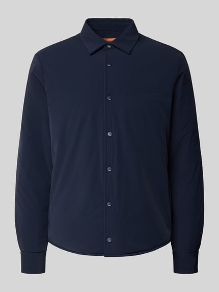 Cruna Overhemdjack met drukknoopsluiting, model 'Grenoble' Marineblauw - 2