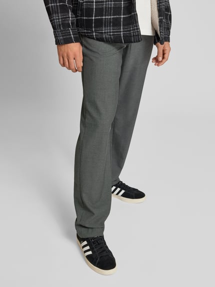 JACK & JONES Loose Fit Chinohose mit Bundfalten Modell 'KARL BANKS' Dunkelgrau 3