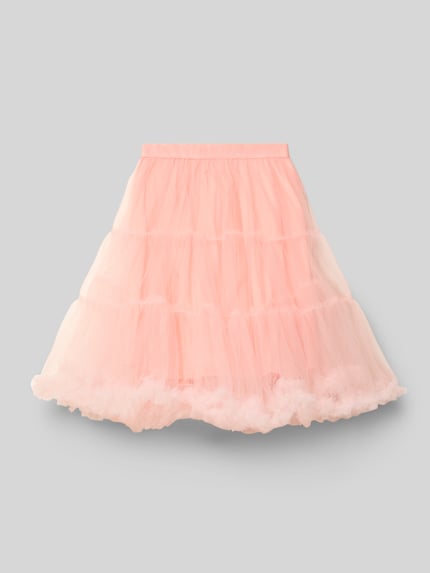 Produktfoto, Regular Fit Rok aus Mesh van Steiff voor kinderen, roze, A-lijn met ruches, elastische band, onderrok, bandwijdte 29 cm, totale lengte 52 cm