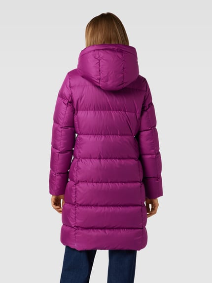 Marc O'Polo Lange donsjas met capuchon en tunnelkoord Fuchsia - 5