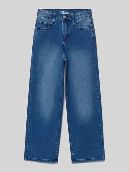 s.Oliver RED LABEL Jeansy o kroju baggy fit z mieszanki bawełny model ‘BAGGY’ Niebieski 1