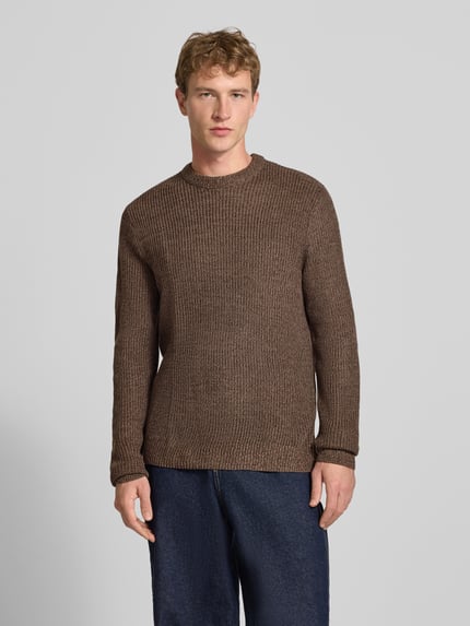 ONLY & SONS Pullover mit gerippten Abschlüssen Beige Melange 4
