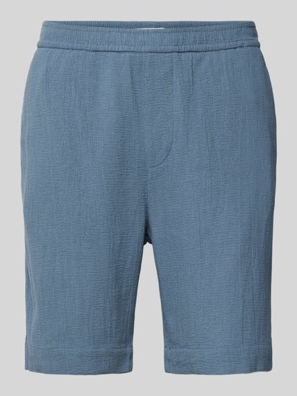 Produktfoto, Regular Fit Shorts aus reiner Baumwolle Modell 'REGCAL' von SELECTED HOMME in Optik: Unifarben, elastischer Bundabschluss mit Tunnelzug, Eingrifftaschen und Gesäßtasche, leichte Struktur, für Herren