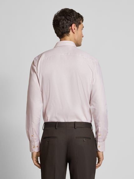 Profuomo Regular fit zakelijk overhemd met haaikraag, model 'Cutaway' Zand - 5