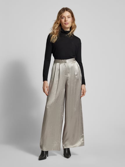 Selected Wide Leg Stoffhose Modell 'SELENE' Beige 1