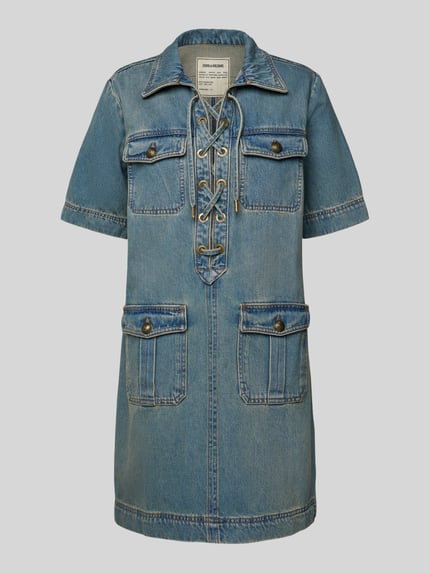 Zadig&Voltaire Jeansjurk met klepzakken, model 'RECORD' Jeansblauw - 2