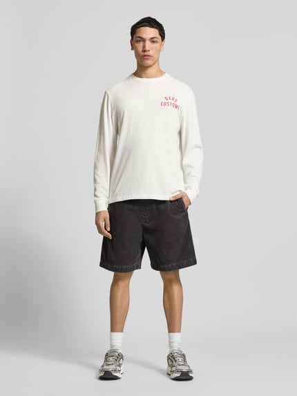 Carhartt Work In Progress Jeansshorts mit elastischem Bund Modell 'Reynold' Dunkelgrau 1