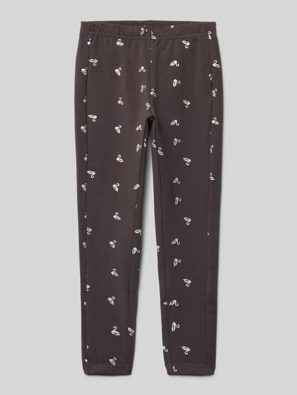 Blue Seven Regular Fit Leggings mit Allover-Motiv-Print Graphit 1