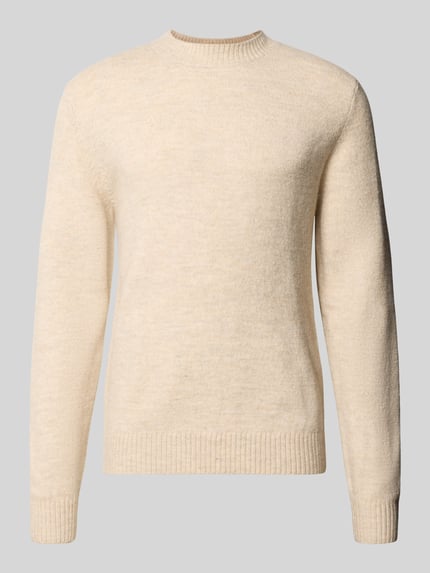 MCNEAL Regular Fit Strickpullover mit gerippten Abschlüssen Kitt Melange 2