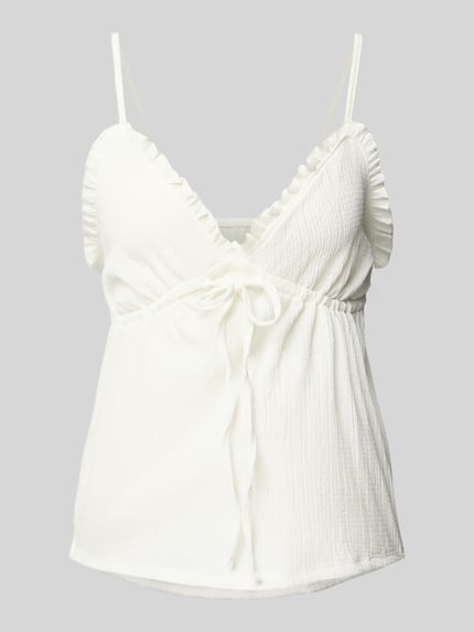 ONLY Regular fit top met bandjes met tunnelkoord in de taille, model 'HILLARY' Wit - 2
