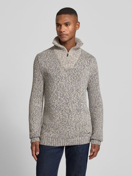 RAGMAN Gebreide pullover met schipperskraag Bleu - 4