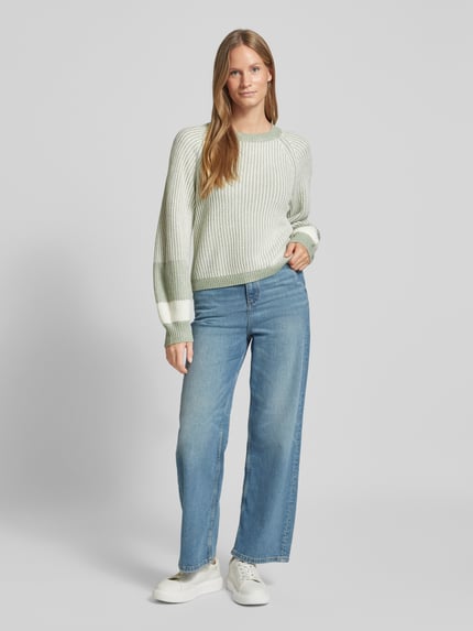QS Gebreide pullover met ronde hals Wit - 1