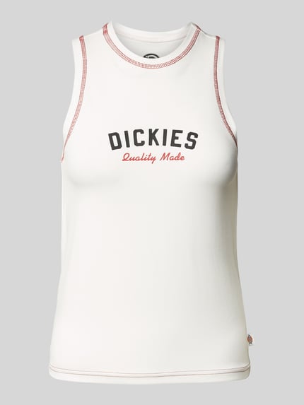 Dickies Tanktop mit Label-Print Ecru 2