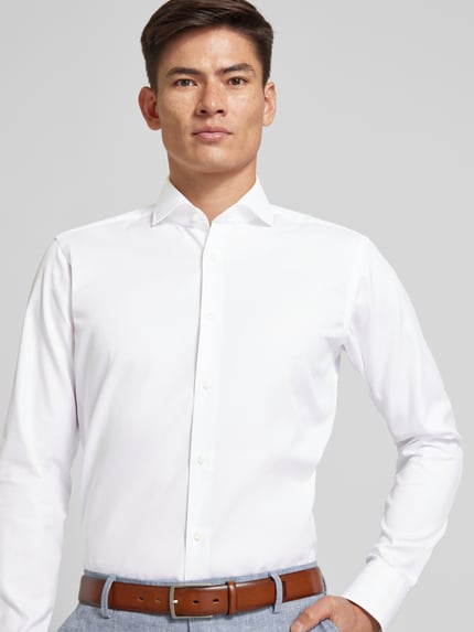BOSS Regular Fit Businesshemd aus Feintwill Weiss 3
