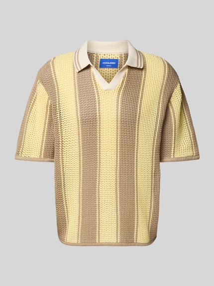 Strickshirt mit Polokragen Modell 'ACAPULCO' Shop The Look MANNEQUINE