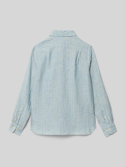 Polo Ralph Lauren Teens regular fit vrijetijdsoverhemd van puur linnen Bleu - 3