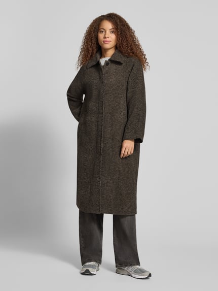 NOISY MAY® Płaszcz o kroju relaxed fit z wykładanym kołnierzem model 'MADDIE' Czekoladowy 4