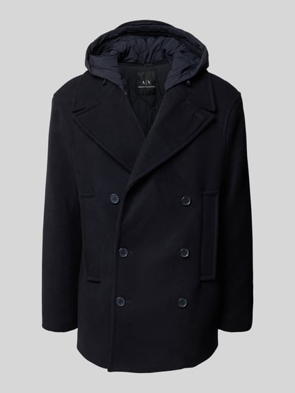 Armani Exchange Jacke mit abnehmbarer Kapuze und Eingrifftaschen Dunkelblau 2