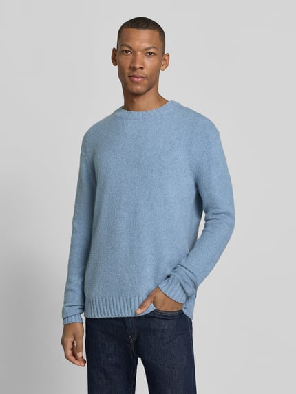CINQUE Regular Fit Strickpullover mit Rundhalsausschnitt Modell 'CIZAC' Hellblau 4