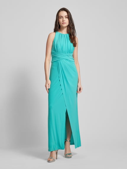 Paradi Abendkleid mit gelegten Falten Smaragd 4