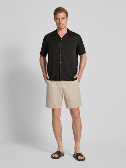 Selected Koszula casualowa o kroju relaxed fit z lyocellu Czarny 1