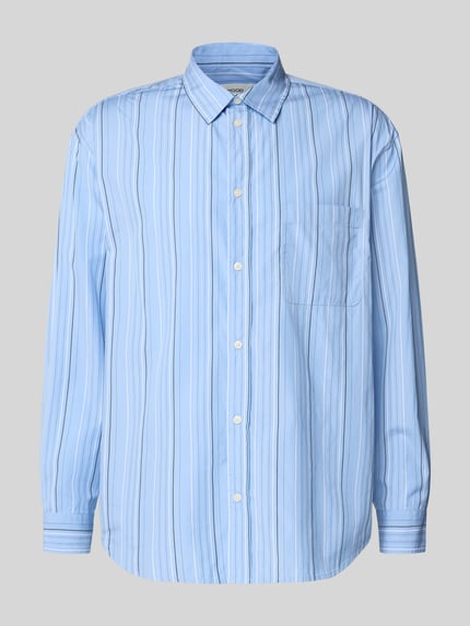 Wood Wood Regular Fit Freizeithemd mit Kentkragen Modell 'Carter' Blau 2