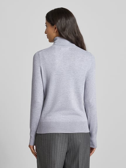 Christian Berg Woman Rollkragenpullover aus Viskose-Mix Hellgrau Melange 5