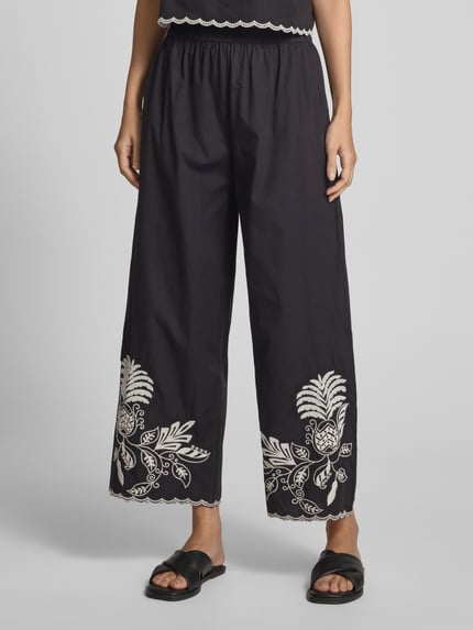 Jake*s Collection Marlenehose mit elastischem Bund Black 4