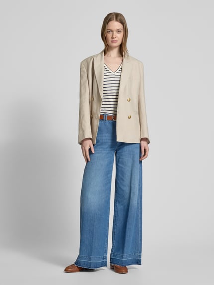 Weekend Max Mara T-shirt z dekoltem w serek model ‘OPZIONE’ Niebieski 1