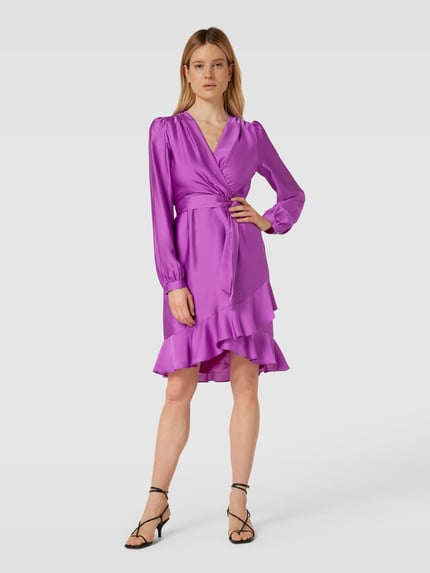 SWING Cocktailkleid mit Bindegürtel Violett 1