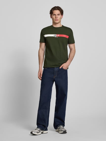 Tommy Jeans Regular Fit T-Shirt aus reiner Baumwolle  Gruen 1