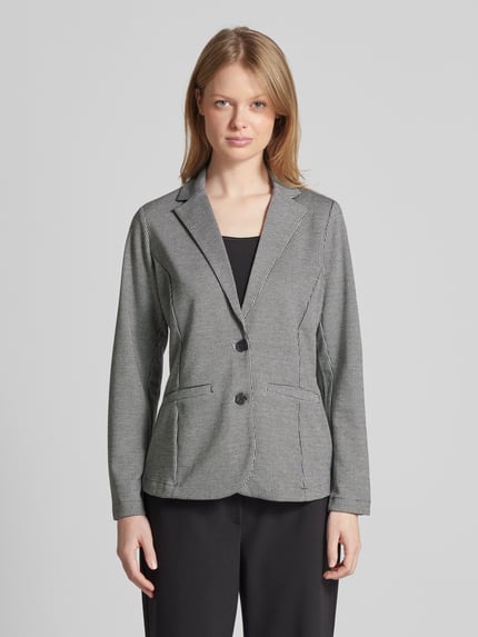 Tom Tailor Taillierter Blazer in Jacquard-Qualität mit 2-Knopf-Verschluss Black 4