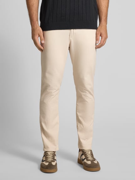 BOSS Slim Fit Stoffhose aus Baumwoll-Mix Modell 'DELAWARE' Offwhite 4