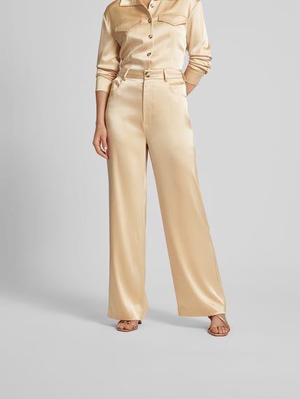 Nanushka Stoffen broek in 5-pocketmodel Zand - 4